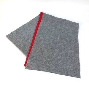 HERMES H logo Allele Tour Bicolor Scarf Cashmere / silk gray/Red